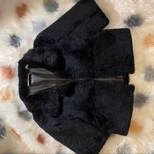 12. black rabbit fur jacket